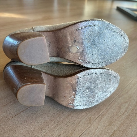 Rag & Bone Camel Suede Harrow Bootie Leather Ankle Wrap Strap Boots - Picture 5 of 12